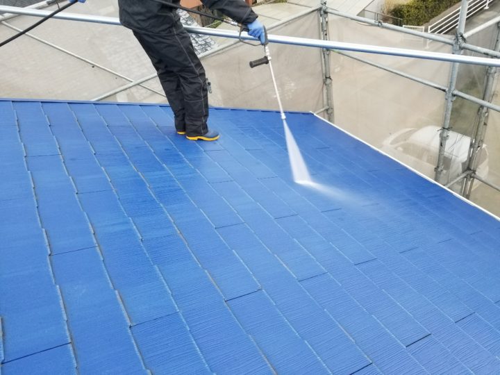 福岡市　I.K様邸　外壁塗装・屋根塗装の様子②　|外壁塗装/屋根塗装/雨漏り専門店　福岡市　スターペイント　20190128