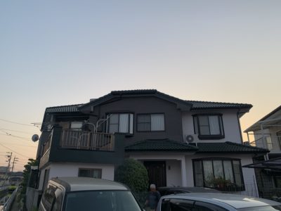 深碧色で和風に！　外壁塗装/屋根塗装/雨漏り専門店　スターペイント松山西ショールーム　2020/5/3