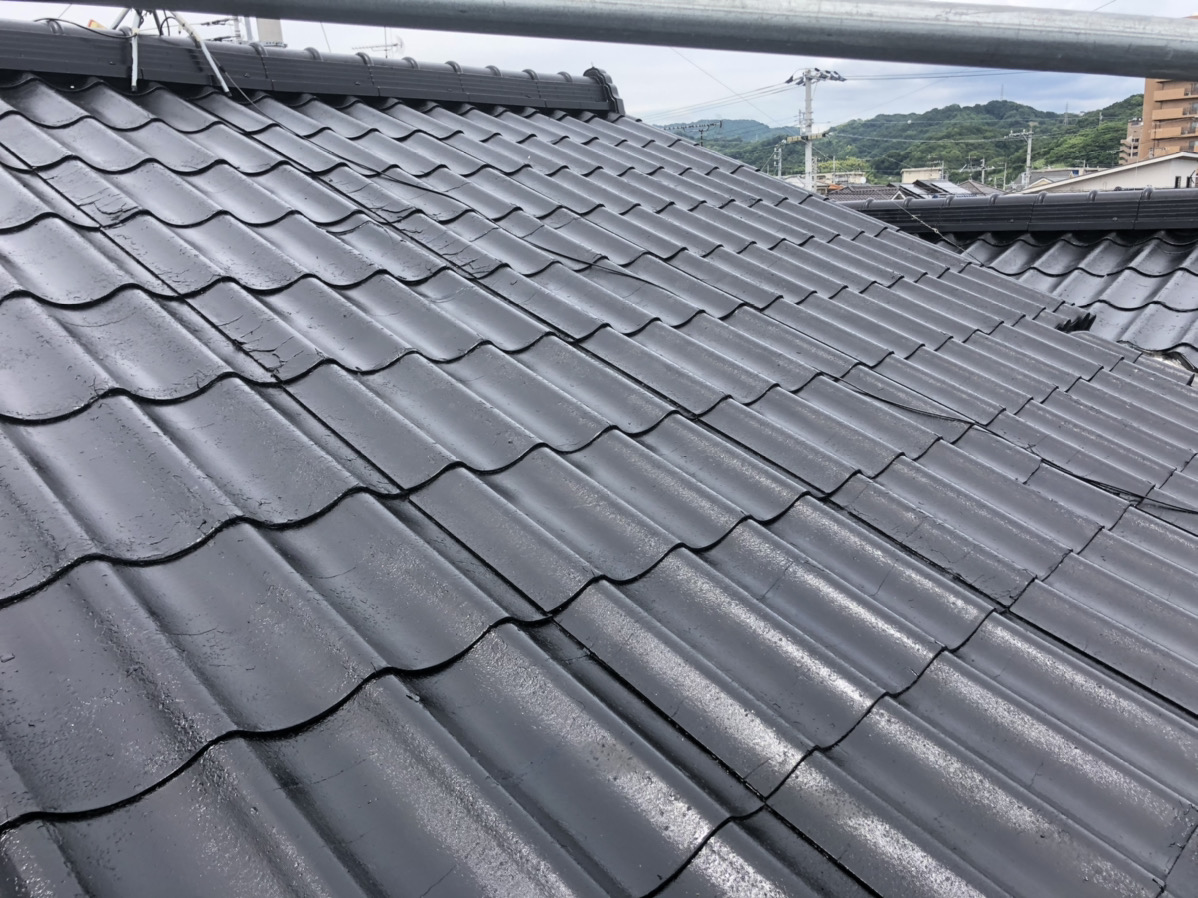 松山市　屋根塗装工事　2020/7/13