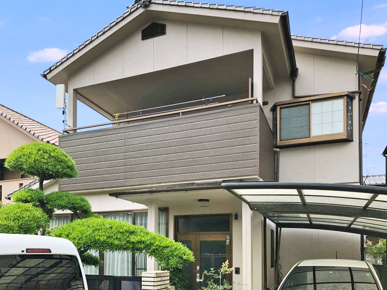 松山市　三瀬様邸　外壁塗工事　2021/6/8