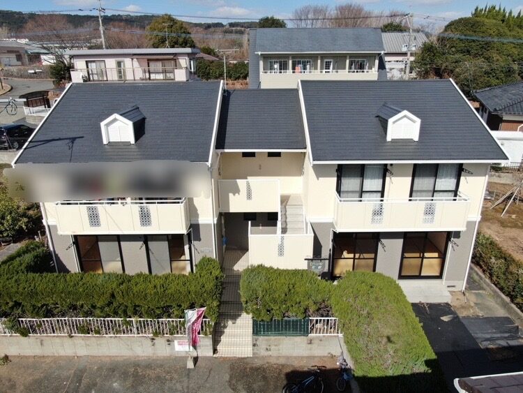 熊本市西区 アパート 外壁塗装工事 屋根塗装工事 20221216