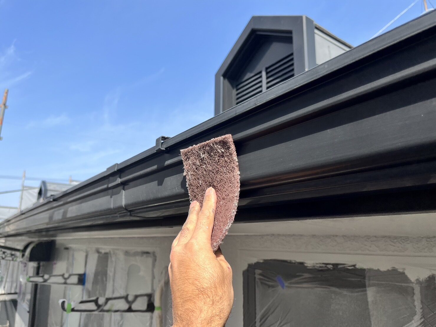 軒樋 ケレン作業