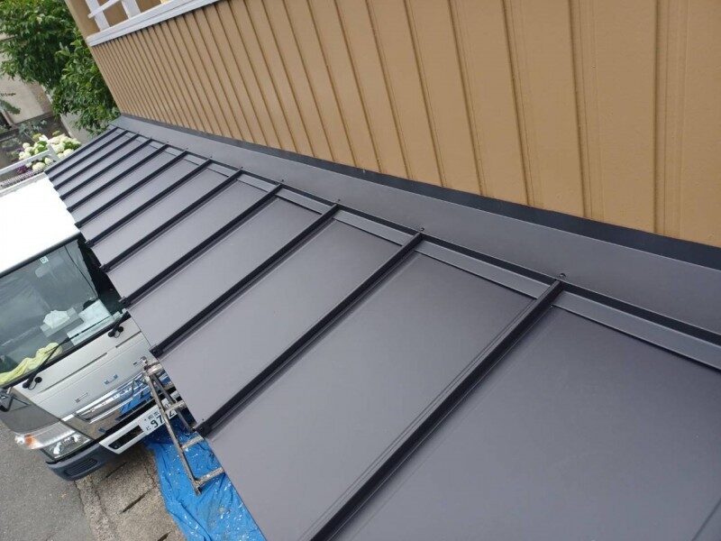 【熊本南SR】現在施工中?現場の作業状況をご紹介 庇板金工事