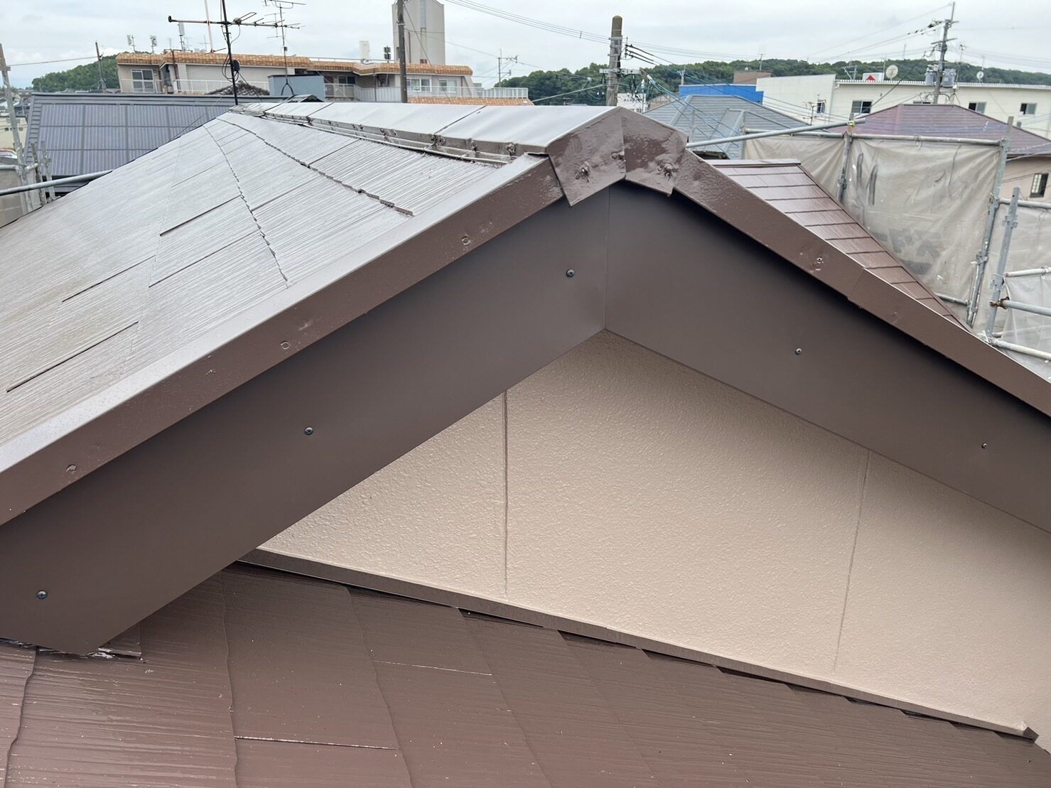 【熊本南SR】施工現場?作業状況をご紹介 破風板金工事