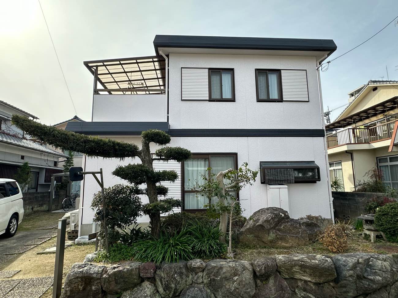 松山市　谷様邸　外壁塗装　屋根塗装　2024/3/11