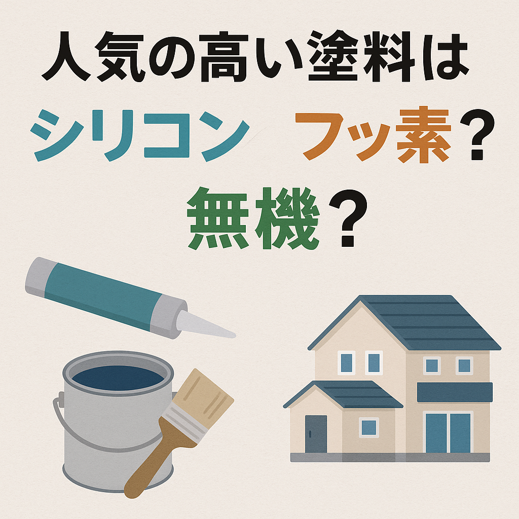 人気の高い塗料は、シリコン？フッ素？無機？｜それぞれの違いと選び方を解説！