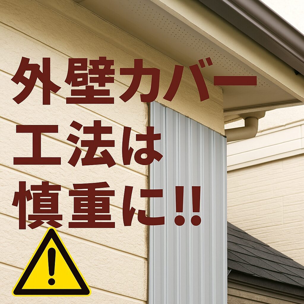外壁カバー工法は慎重に！！｜メリットだけで選ぶと危険な理由