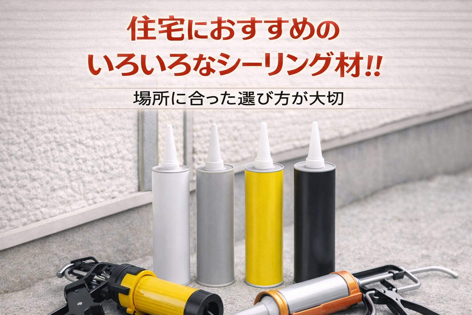 住宅におすすめのいろいろなシーリング材！！｜場所に合った選び方が大切