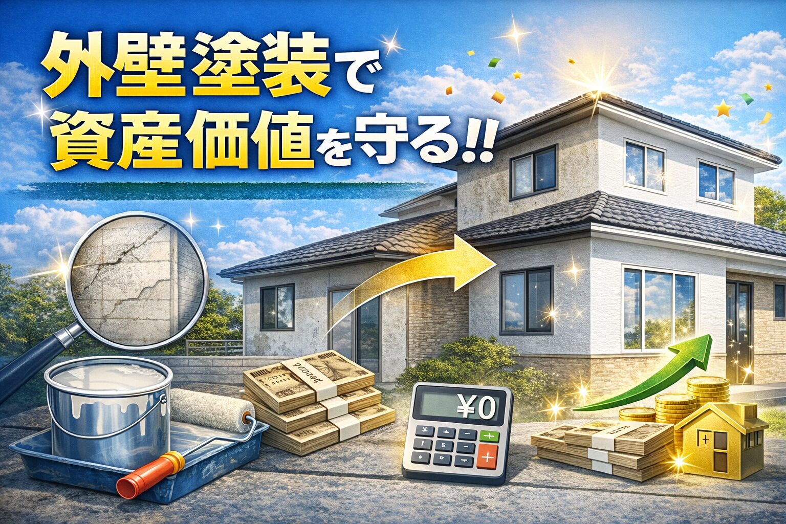 外壁塗装で資産価値を守る！！｜将来後悔しないための大切なメンテナンス