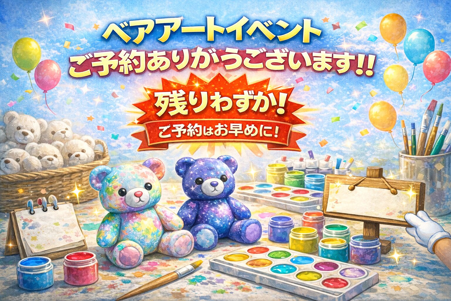 ベアアートイベントご予約ありがとうございます！！