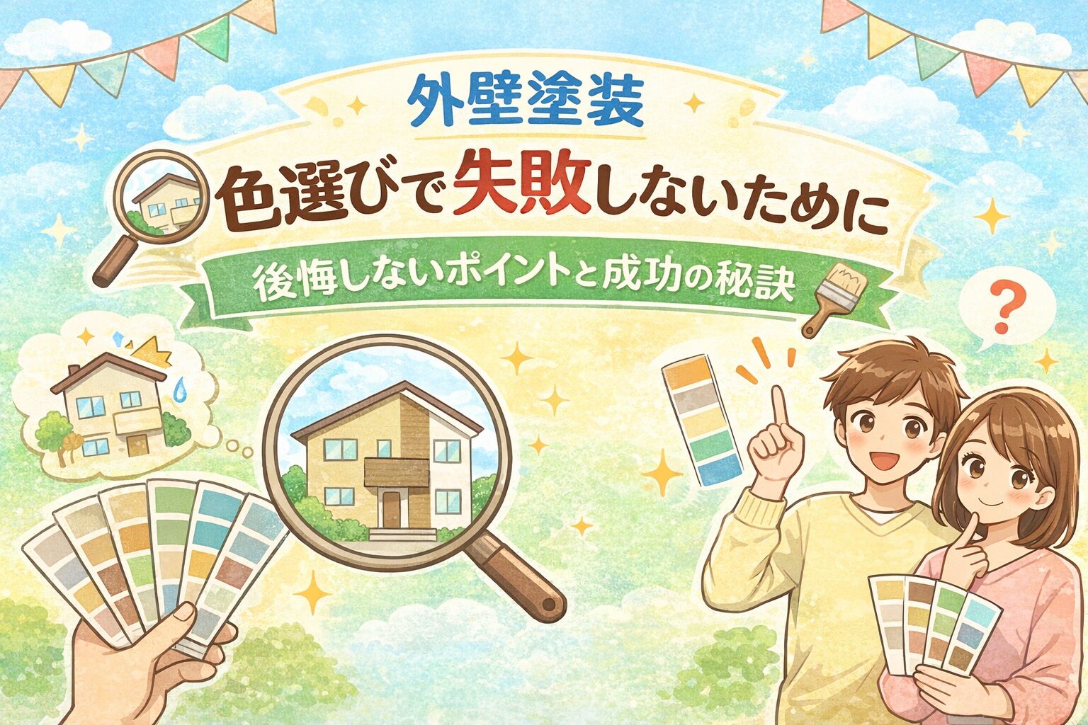 【外壁塗装】色選びで失敗しないために！後悔しない5つのポイント