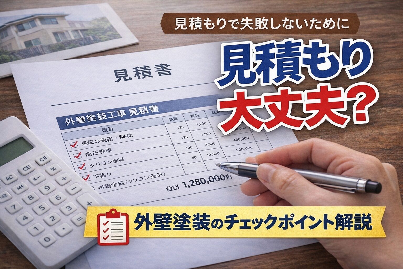この外壁塗装の見積もり大丈夫？初心者でも分かるチェックポイントと注意点