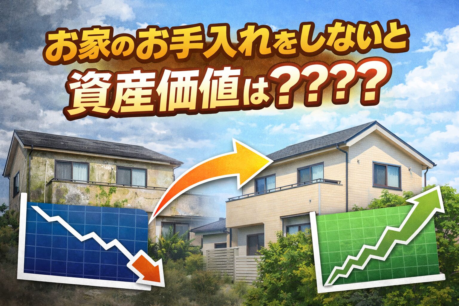 【お家のお手入れをしないと資産価値は？？？】