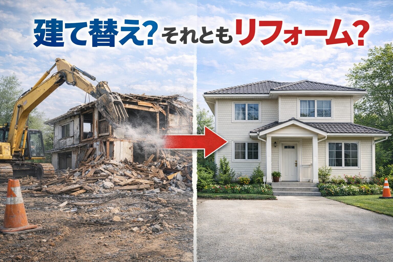 【建て替えとリフォームのメリットデメリット！！】