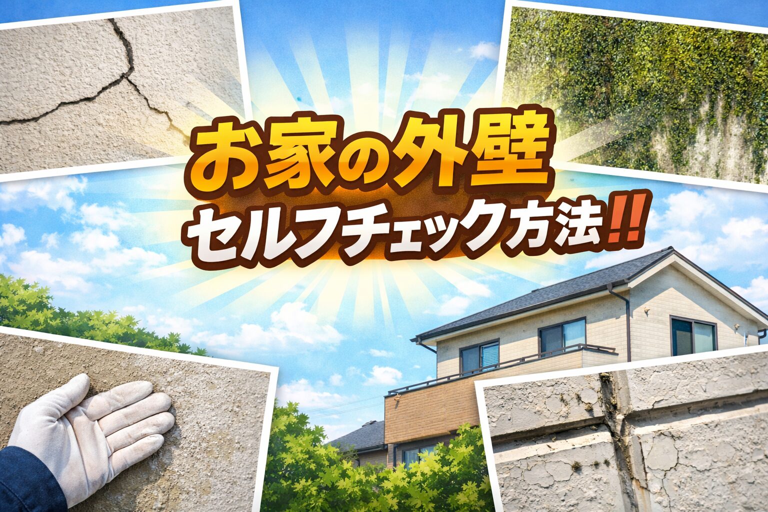 【お家の外壁セルフチェック方法！！】