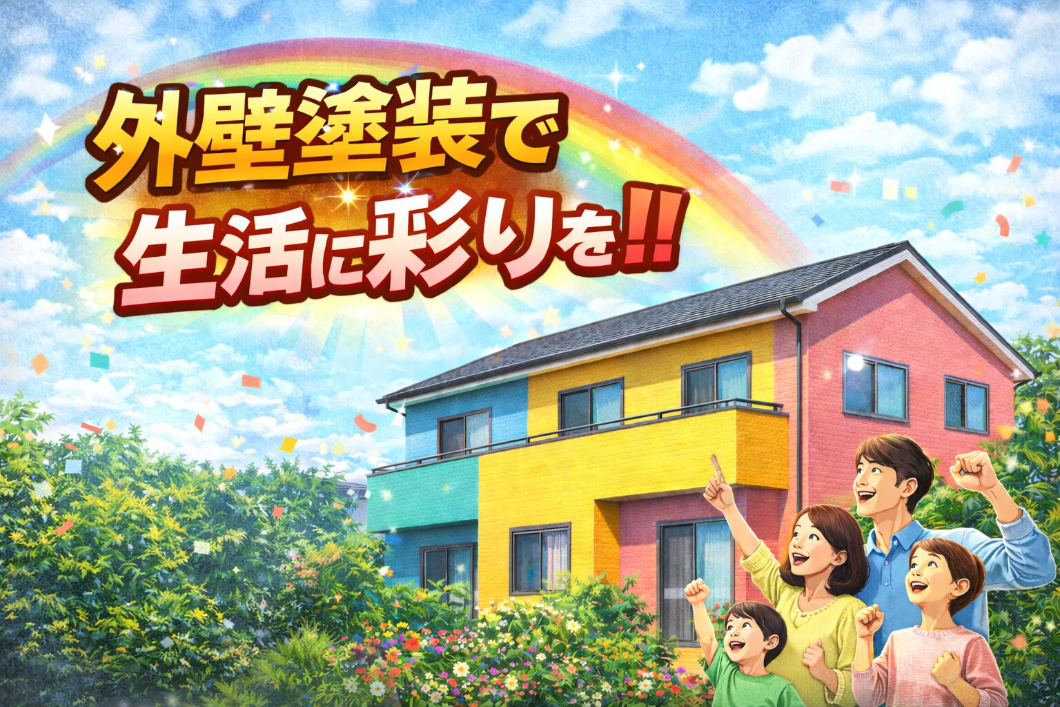 【外壁塗装で生活に彩りを！！】