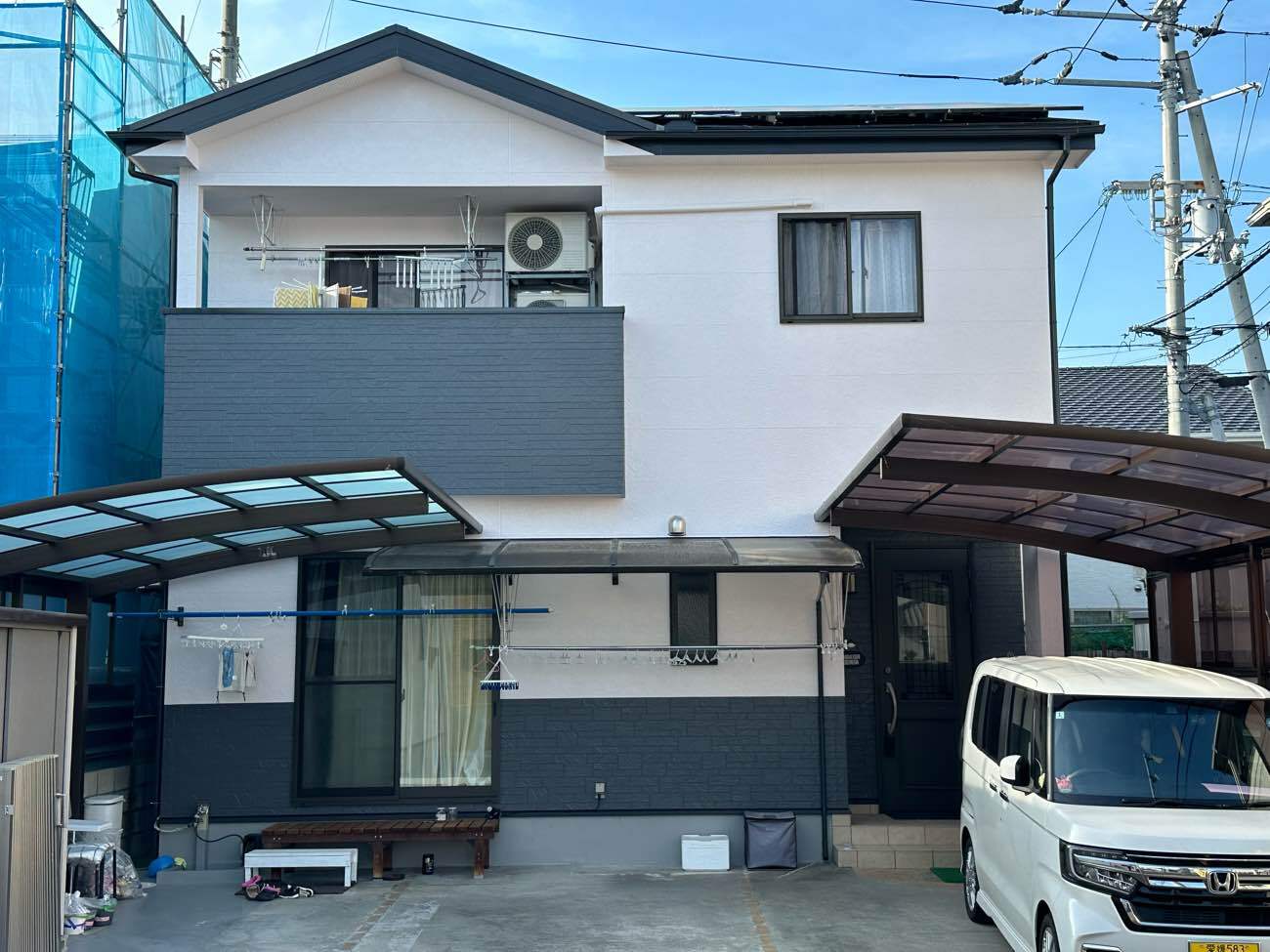 【愛媛県松山市｜外壁屋根塗装工事】色あせた住まいが新築のような輝きに！深碧・深碧雅で実現した高耐久リフォーム施工事例